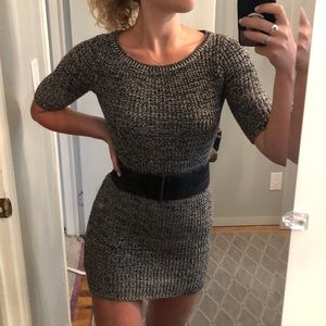 Salt and pepper sweater dress
